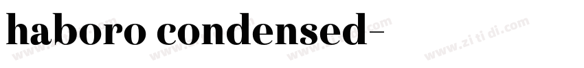 haboro condensed字体转换